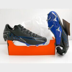 Nike Zoom Vapor 15 Academy FG/MG Men's Low Top Soccer Cleats Black/Blue Size 9